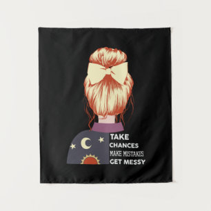 Halloween Take Chances Make Mistakes Birthday Tapestry