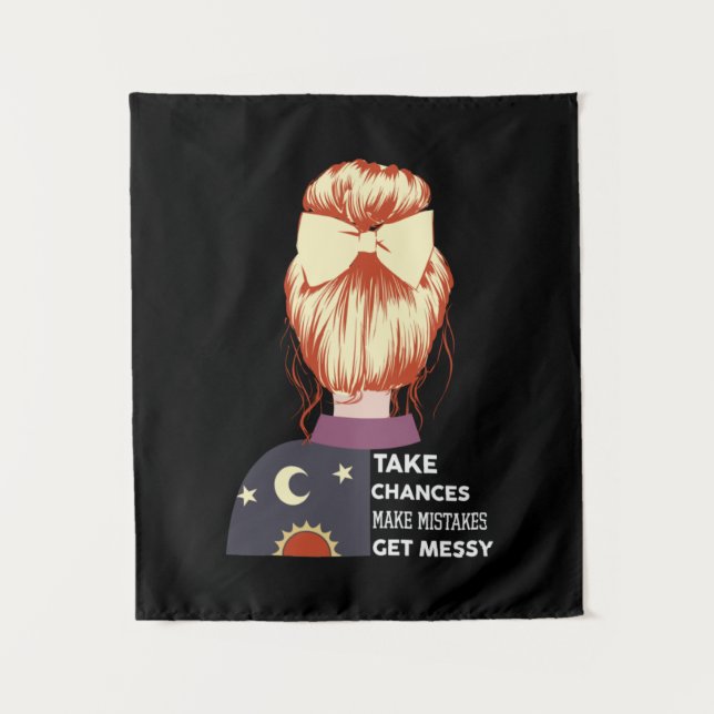Halloween Take Chances Make Mistakes Birthday Tapestry (Front)