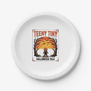 Halloween Tale Teeny Tiny Spooky Vintage Scene_1 Paper Plate