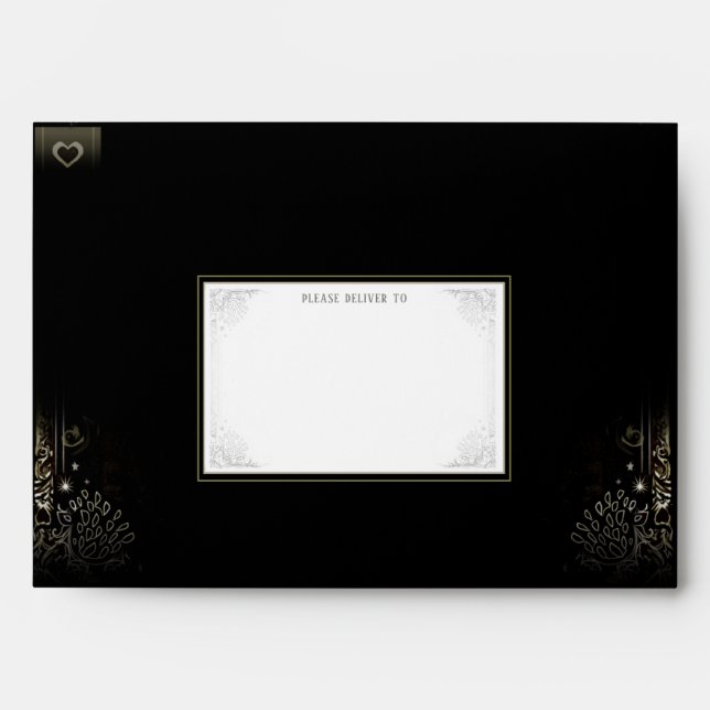 Halloween Tarot Card Matching Wedding Envelope (Front)