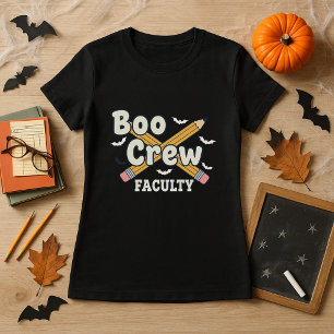 Halloween Teacher Boo Crew Faculty  T-Shirt