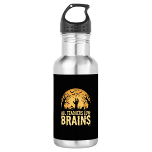 Halloween Teacher Brains 532 Ml Water Bottle