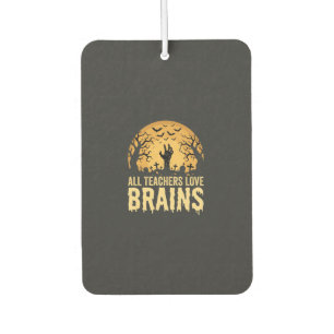 Halloween Teacher Brains Car Air Freshener