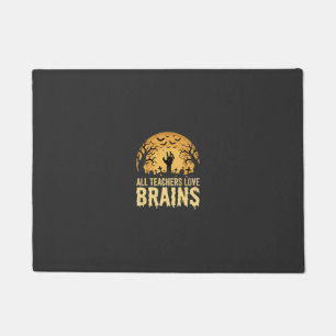 Halloween Teacher Brains Doormat