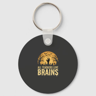 Halloween Teacher Brains Key Ring