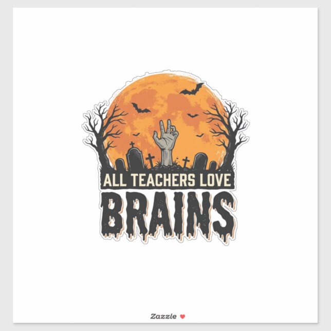 Halloween Teacher Brains Vintage Vector Design_1 (Sheet)