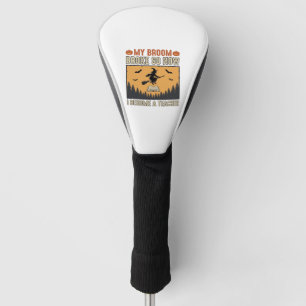 Halloween Teacher Broom Broke Vintage Design_1 Golf Head Cover