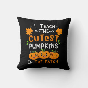 Halloween Teacher Cutest Pumpkins Birthday Cushion