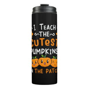 Halloween Teacher Cutest Pumpkins Birthday Thermal Tumbler