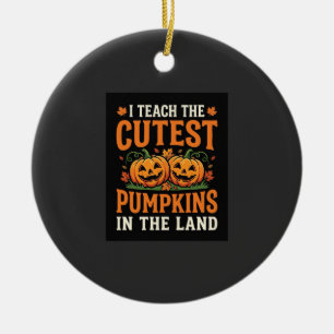 Halloween Teacher Cutest Pumpkins Design_1 Ceramic Tree Decoration