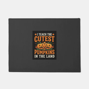 Halloween Teacher Cutest Pumpkins Design_1 Doormat