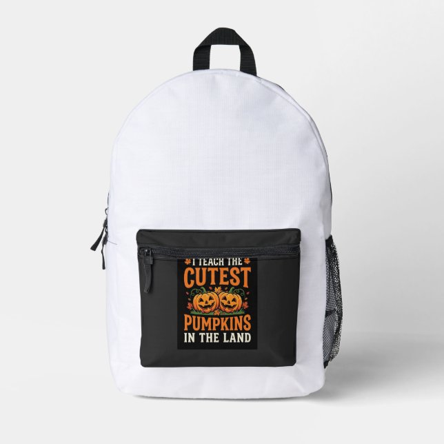 Halloween Teacher Cutest Pumpkins Design_1 Printed Backpack (Front)
