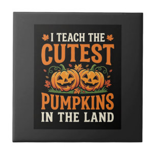 Halloween Teacher Cutest Pumpkins Design_1 Tile