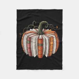 Halloween Teacher Librarians Fall Book Pumpkin Ret Fleece Blanket