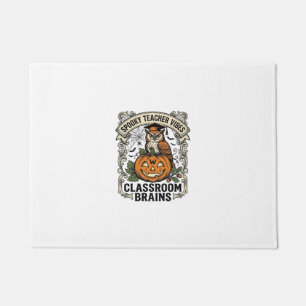 Halloween Teacher Pumpkin Owl Vintage School Shirt Doormat