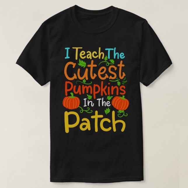 Halloween Teacher Pumpkin T-Shirt (Design Front)