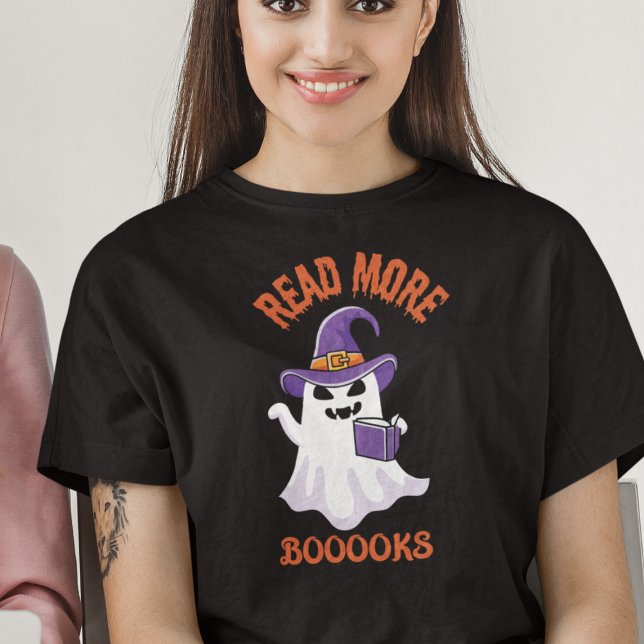 Halloween Teacher Read More Books Ghost  T-Shirt (Creator Uploaded)
