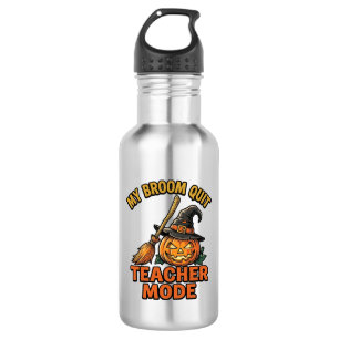 Halloween Teacher Shirt Funny Broom Trouble Design 532 Ml Water Bottle