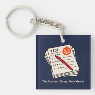 Halloween Teacher Shirt Funny Teacher Halloween Key Ring