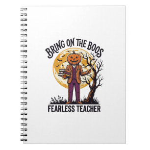 Halloween Teacher Shirt Vintage Engraving Pumpkin  Notebook