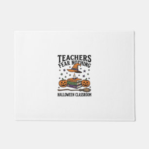 Halloween Teacher Shirt With Witchy Books_1 Doormat