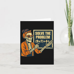 Halloween Teacher Six Seven Meme 6 7 Skeleton Card