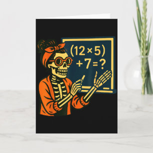 Halloween Teacher Six Seven Meme 6 7 Skeleton Soky Card