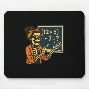 Halloween Teacher Six Seven Meme 6 7 Skeleton Spoo Mouse Pad