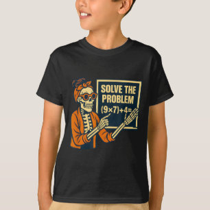 Halloween Teacher Six Seven Meme 6 7 Skeleton T-Shirt