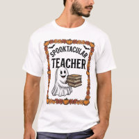 Halloween Teacher Spooktacular Ghost Books Vintage