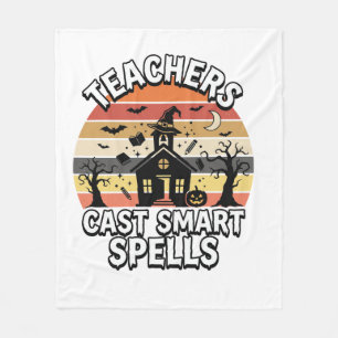 Halloween Teacher Spooky Smarts Fleece Blanket
