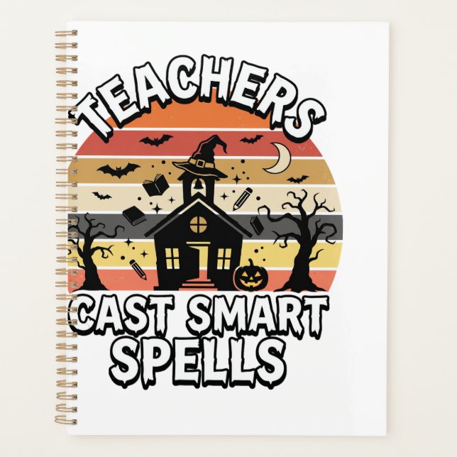 Halloween Teacher Spooky Smarts Planner (Front)
