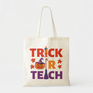 Halloween Teacher Trick Or Teach Tote Bag
