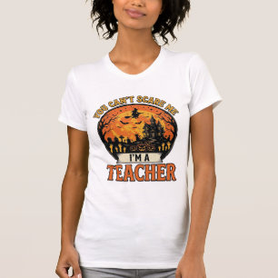 Halloween Teacher Vintage Funny Spooky School Desi T-Shirt
