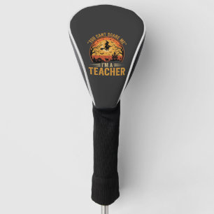 Halloween Teacher Witch Cat Design Golf Head Cover