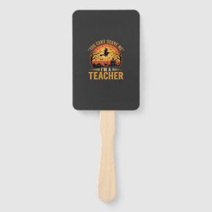Halloween Teacher Witch Cat Design Hand Fan