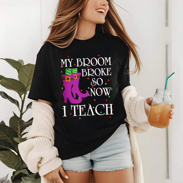 Halloween Teacher Witch Funny Modern Tri-Blend Shirt (Creator Uploaded)