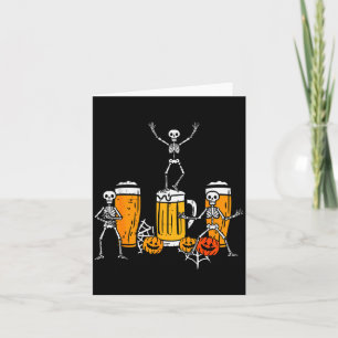 Halloween Team Skeletons Dancing Funny Costume Par Card