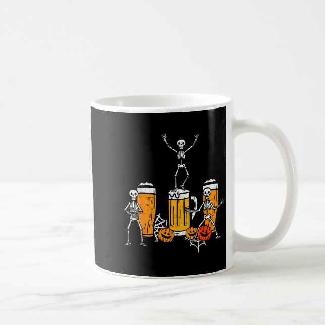 Halloween Team Skeletons Dancing Funny Costume Par Coffee Mug (Right)