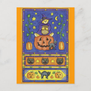 Halloween Teddy Bear Postcard