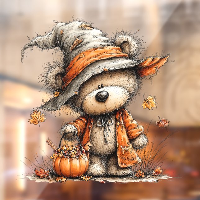 Halloween Teddy Bear Window Cling (Sheet 2)