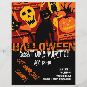 Halloween Teen Party Event Announcement  Flyer