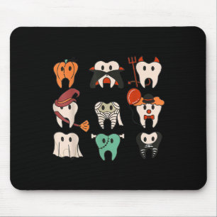 Halloween Teeth Spooky Halloween Dentist Quote Mouse Pad