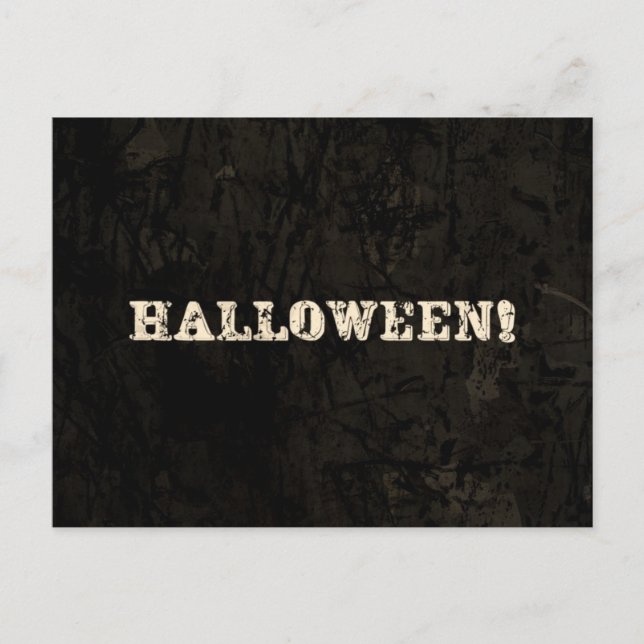 Halloween Text Postcard (Front)