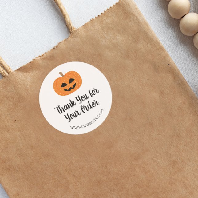 Halloween Thank You for Your Order Classic Round Sticker ( Add a little Halloween fun to your packages with this order thank you sticker.)