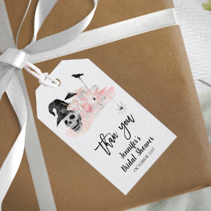 Halloween Thank You Pink Cocktail Bridal Shower Gift Tags