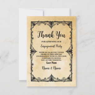Halloween Thank You Wedding Gothic Frame Card