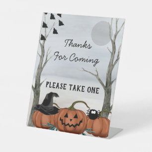 Halloween Thanks For Coming, Halloween Party Pedestal Sign