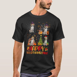 Halloween Thanksgiving Christmas Beagle Dog Hallot T-Shirt