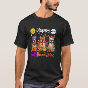 Halloween Thanksgiving Christmas bulldog Dog Hallo T-Shirt